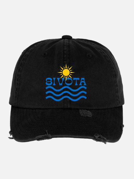 Sivota Sun Waves  - Flexfit Vintage Destroyed Cap - black - Front