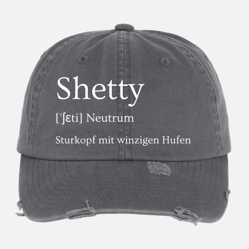 Shetty Shetland pony stubborn tiny with hooves Flexfit Vintage Destroyed Cap