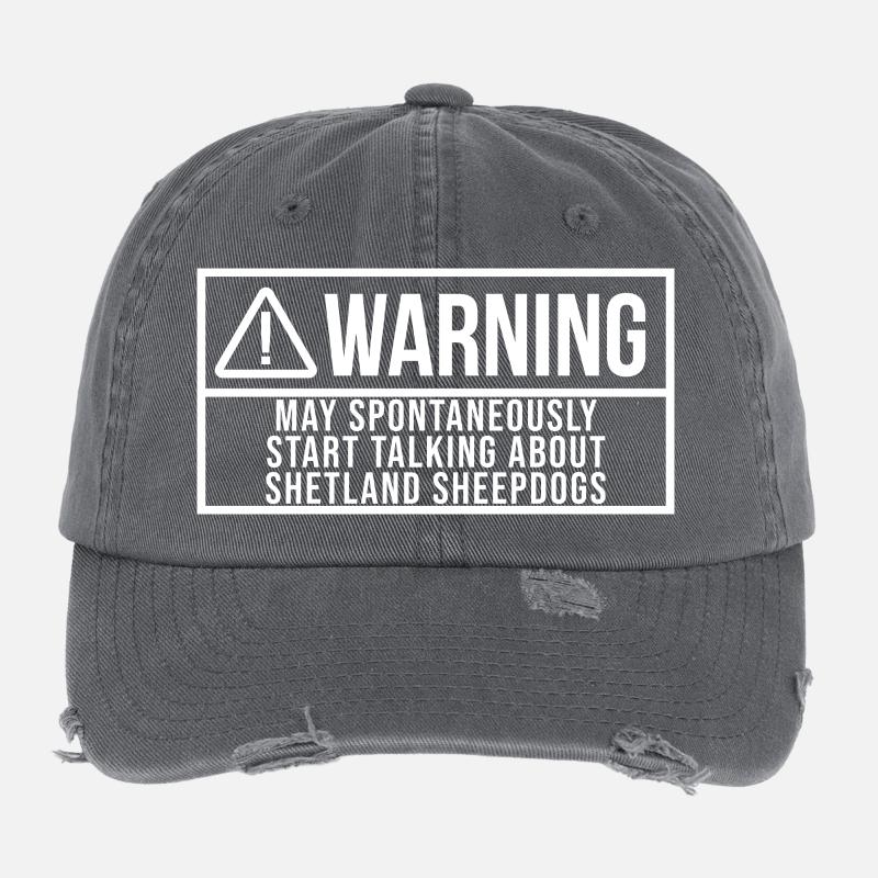 Shetland Sheepdog Flexfit Vintage Destroyed Cap