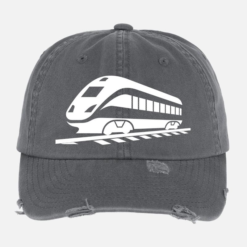 Railway Drawing Flexfit Vintage Destroyed Cap