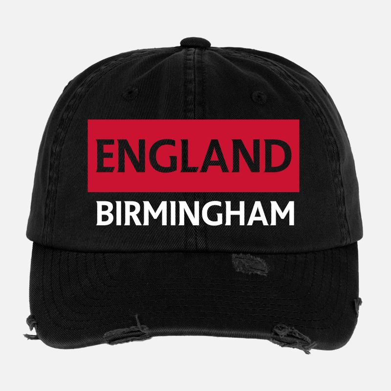 Angleterre Birmingham Paysage urbain Illustration Casquette vintage effet usé Flexfit