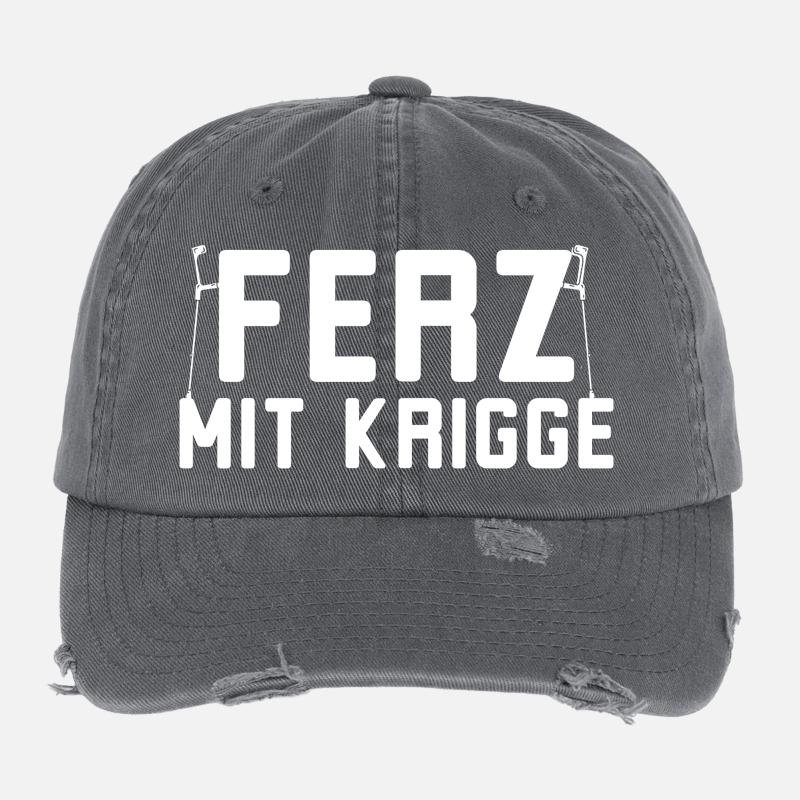 Ferz with Krigge Hessian Hessian dialect Flexfit Vintage Destroyed Cap