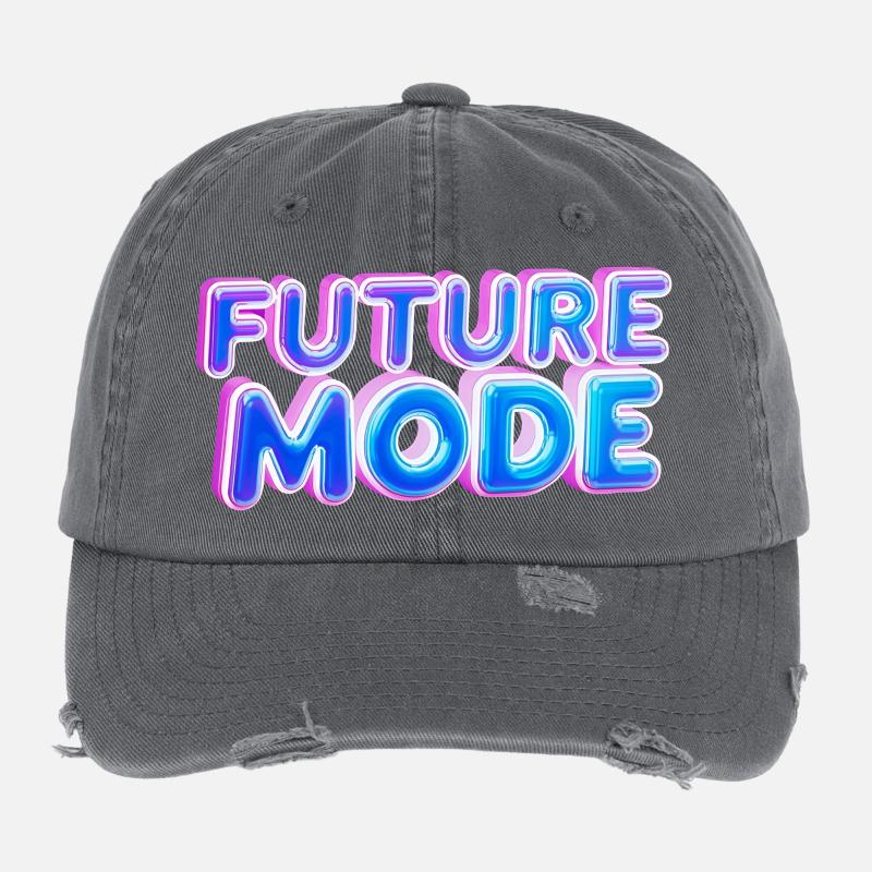 Future Mode Neon Licht Flexfit Vintage Destroyed Cap