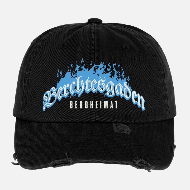 Berchtesgaden Bergheimat Fire Design Flexfit Vintage Destroyed Cap