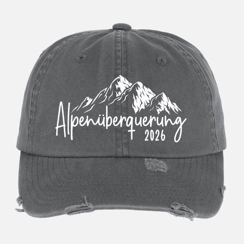 Alpenüberquerung 2026 Flexfit Vintage Destroyed Cap