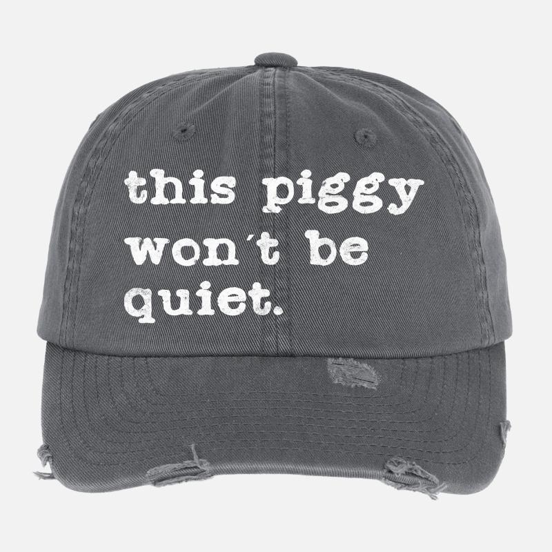 Ce cochon devient bruyant Casquette vintage effet usé Flexfit