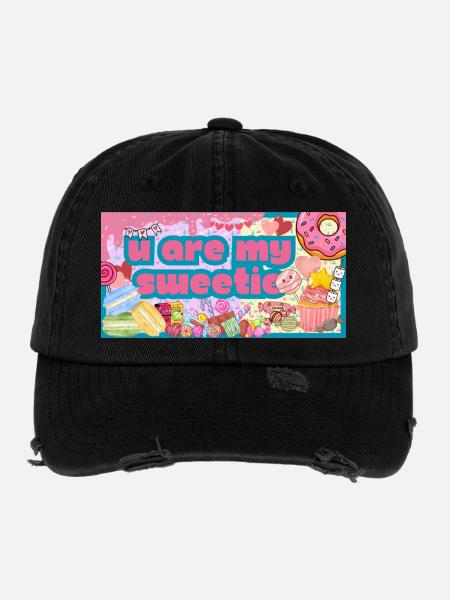 Tu es mon chéri - Casquette vintage effet usé Flexfit - noir - Devant