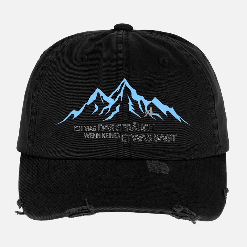 Montagne, silence, amour du bruit Casquette vintage effet usé Flexfit