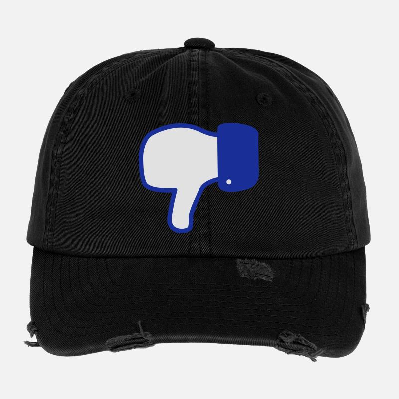 dislike - gefällt mir nicht - don't like - social Casquette vintage effet usé Flexfit