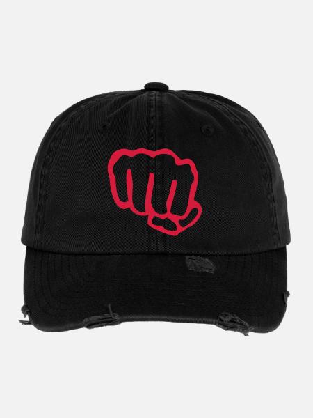 fist - Flexfit Vintage Destroyed Cap - black - Front