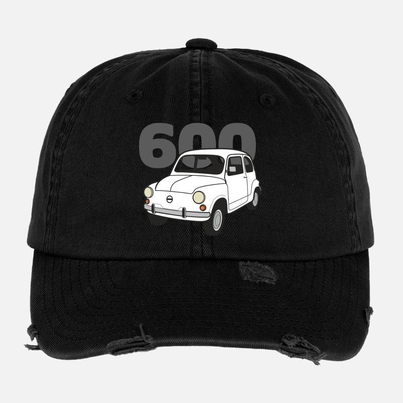 600 weiße V2 Flexfit Vintage Destroyed Cap
