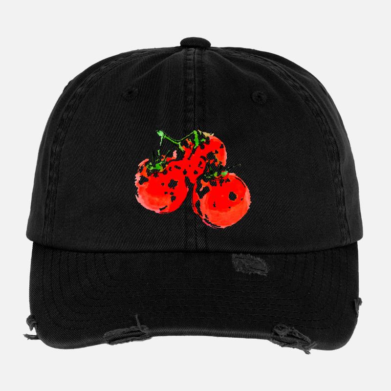 tomaten gemüse speise Flexfit Vintage Destroyed Cap