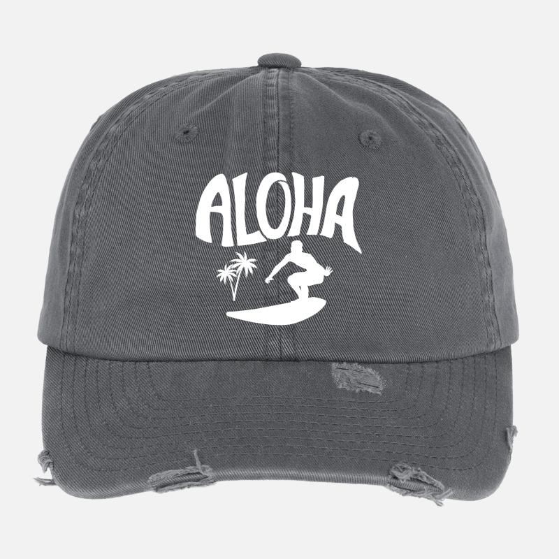 surfing, surfing, surf spot Flexfit Vintage Destroyed Cap