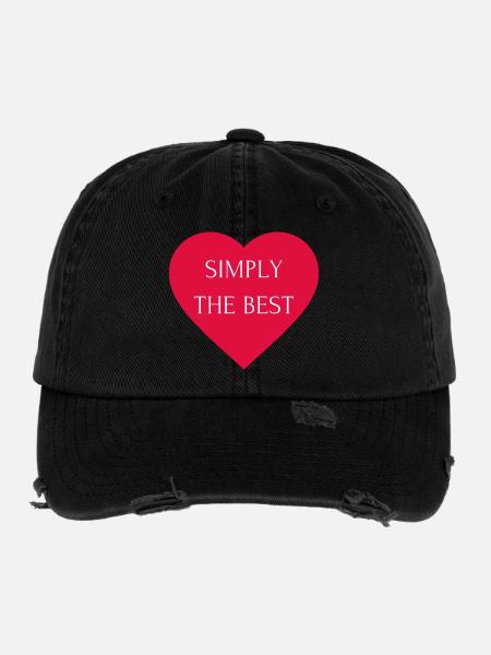 Tout simplement le meilleur - Casquette vintage effet usé Flexfit - noir - Devant