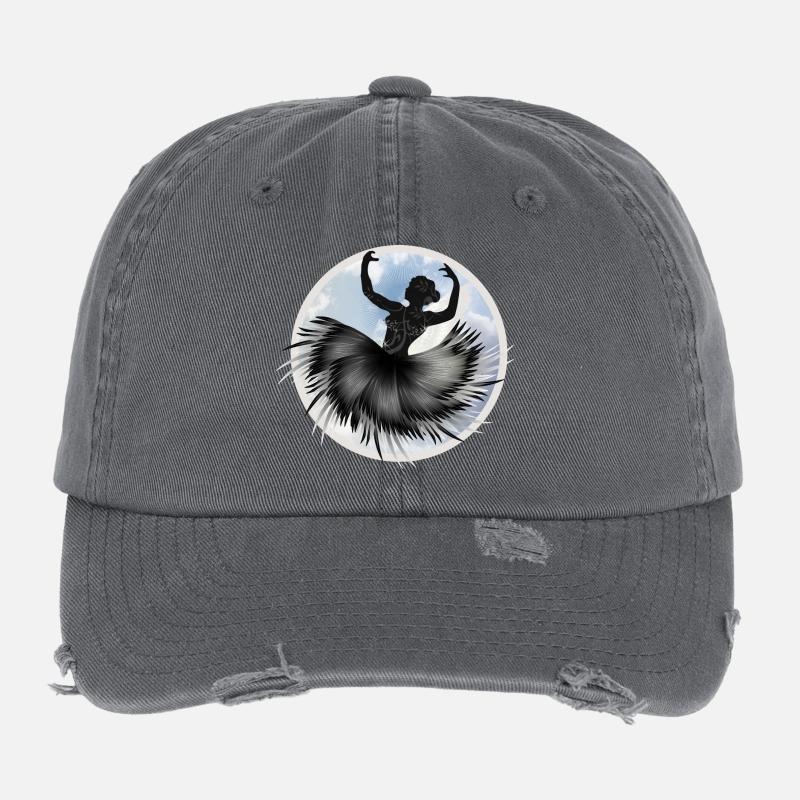 Danseur de ballet dansant dans les nuages avec un plumage Casquette vintage effet usé Flexfit