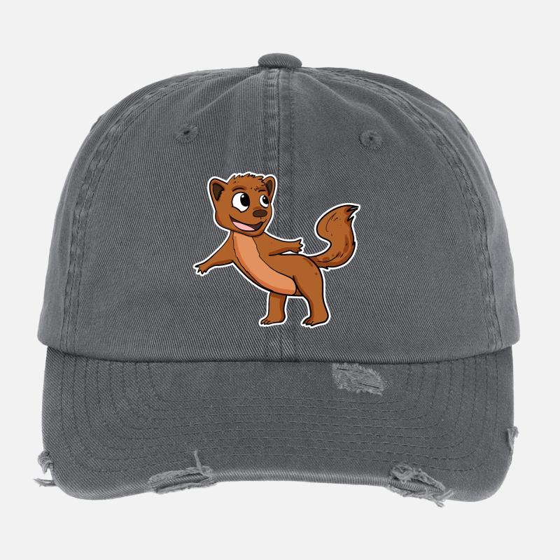 Weasel marten Flexfit Vintage Destroyed Cap