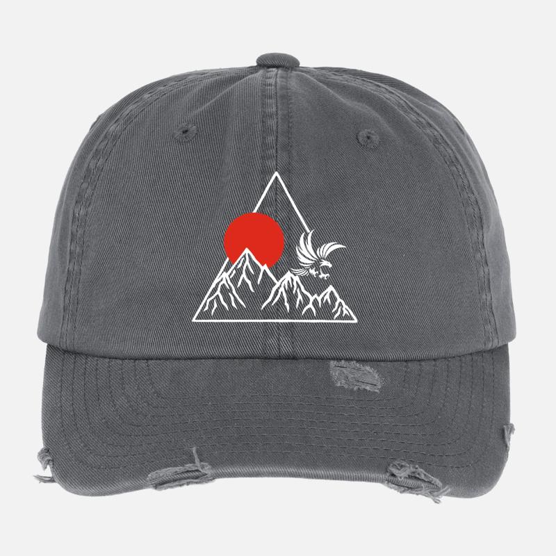 Das Dach der Welt (Weiß) Flexfit Vintage Destroyed Cap