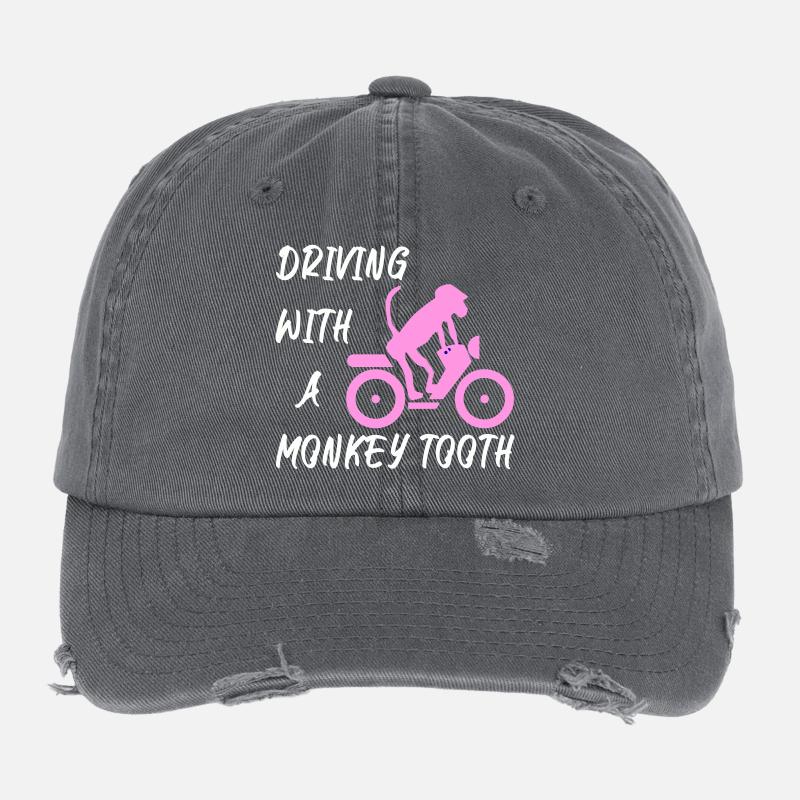 Driving with a monkey tooth - Affenzahn Flexfit Vintage Destroyed Cap