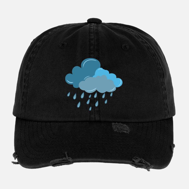 Wolke, Regen, Gewitter Flexfit Vintage Destroyed Cap