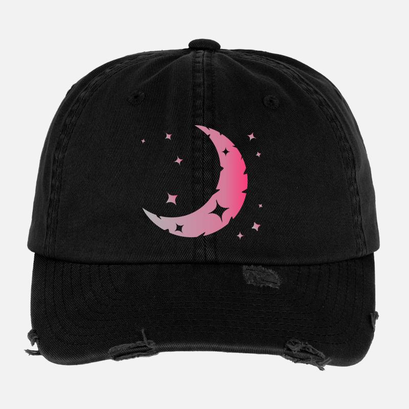 Moon and stars Flexfit Vintage Destroyed Cap