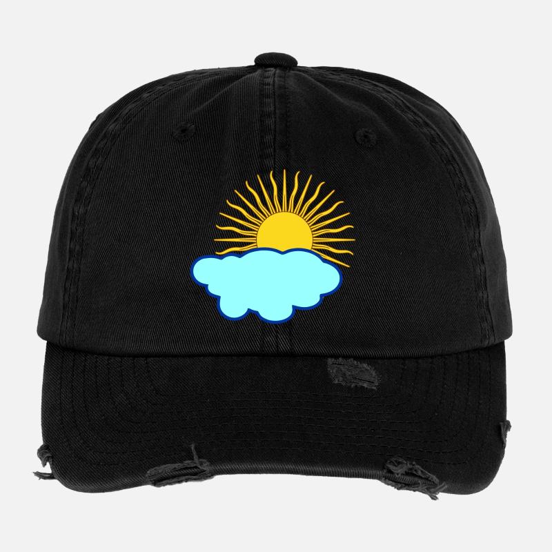 Sun behind cloud Flexfit Vintage Destroyed Cap