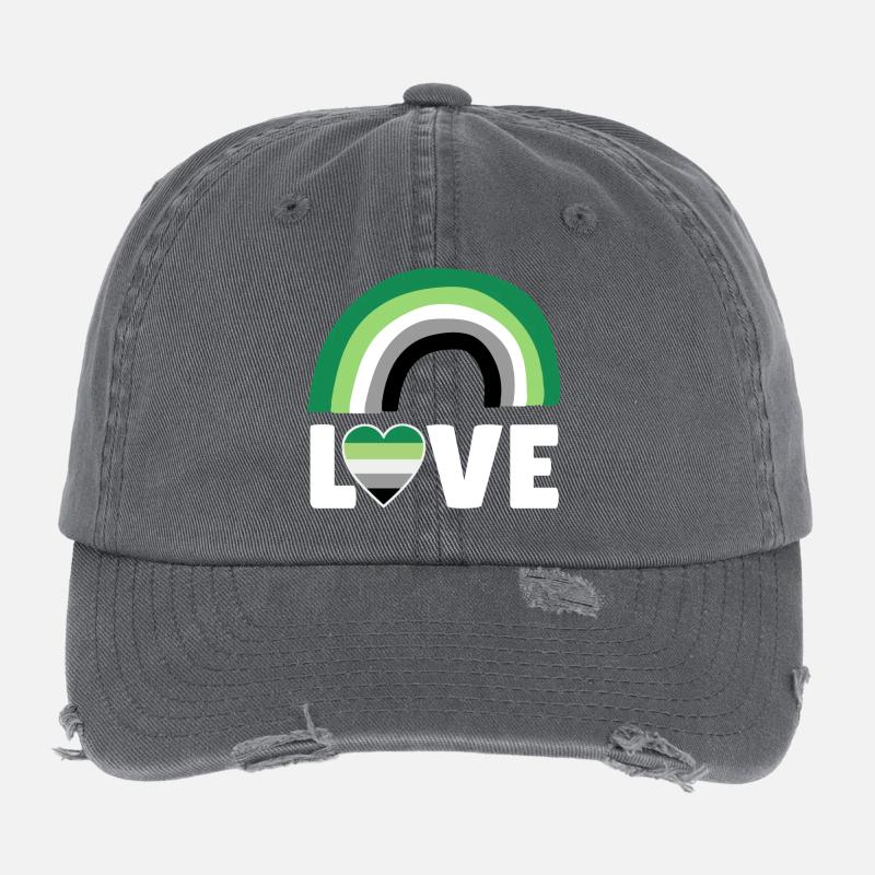 Aromanticisme, Aromantique, Arc Casquette vintage effet usé Flexfit