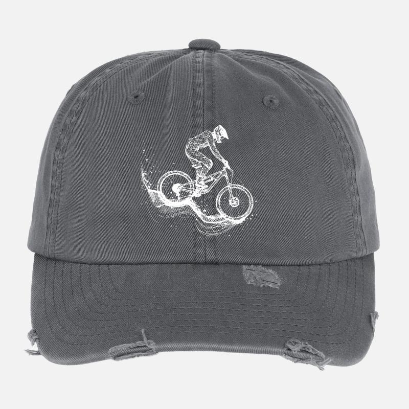 Dessin VTT Casquette vintage effet usé Flexfit
