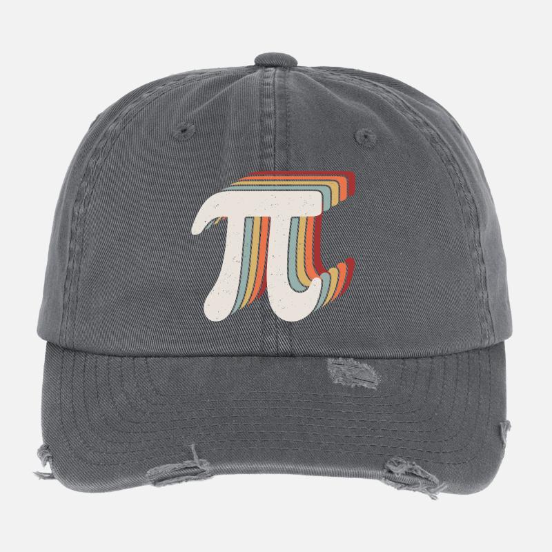 Happy Pi Day Flexfit Vintage Destroyed Cap
