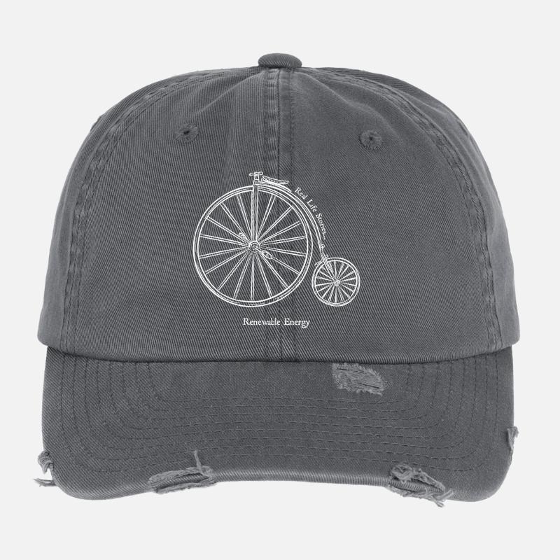 Vélo vintage énergie renouvelable Casquette vintage effet usé Flexfit