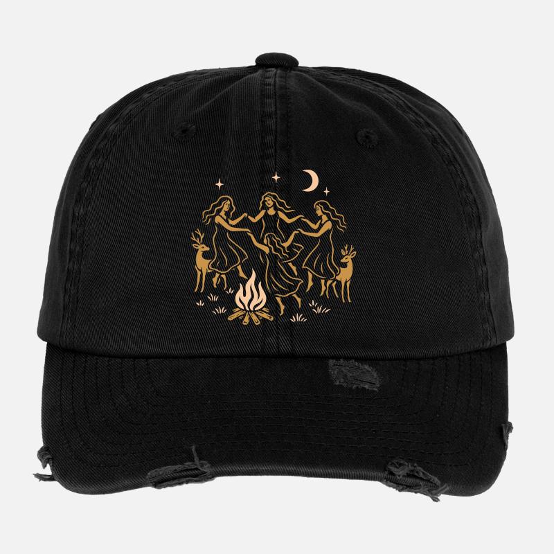 Witchy Summer - Mittsommer Tanz ums Feuer Flexfit Vintage Destroyed Cap