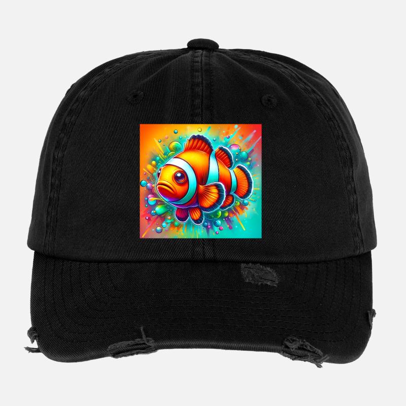 Poisson-clown Casquette vintage effet usé Flexfit