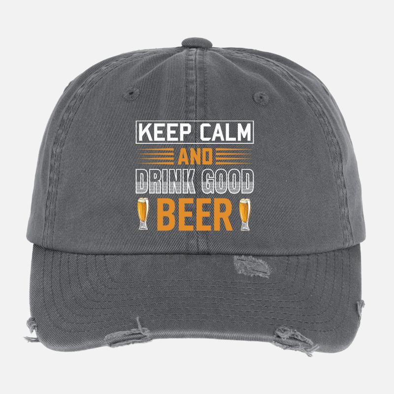 Keep calm drink beer Flexfit Vintage Destroyed Cap