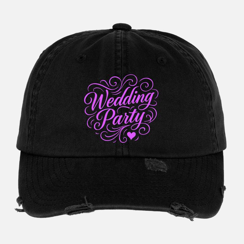 Fête de mariage Fête de mariage Casquette vintage effet usé Flexfit