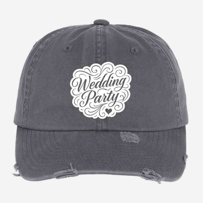 Hochzeit Party Hochzeitsfeier Flexfit Vintage Destroyed Cap