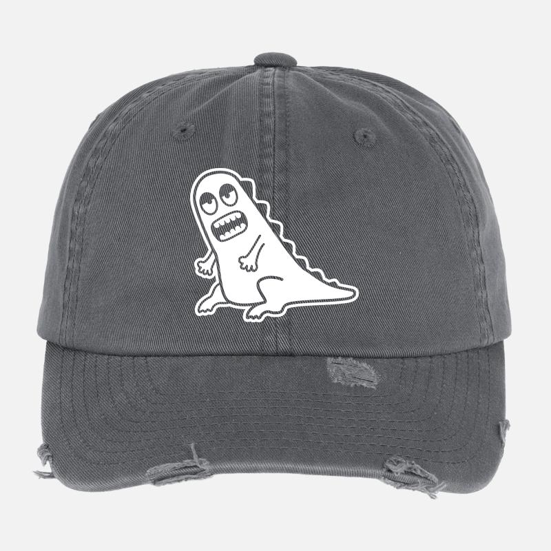 Dino Grrr – T-Rex, Nerd et style bande dessinée Casquette vintage effet usé Flexfit