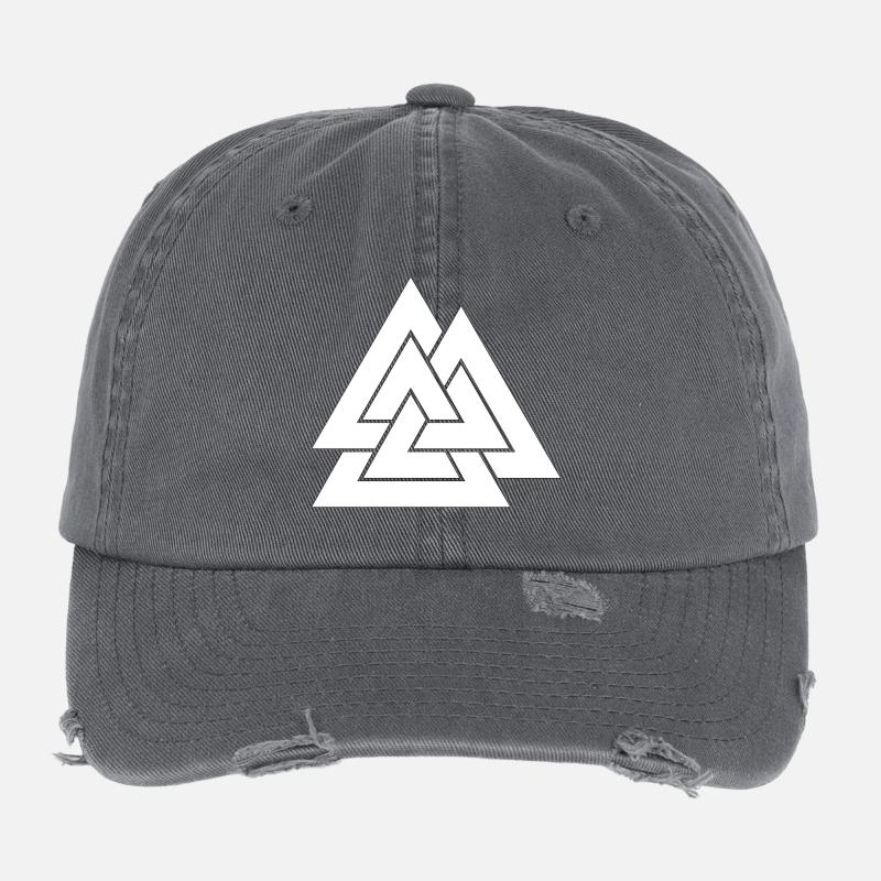 Geometric triangular nesting Flexfit Vintage Destroyed Cap