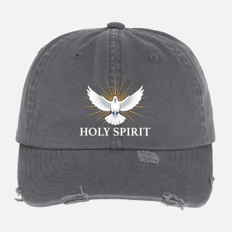 Heiliger Geist Taube mit Strahlen Glaube Religion Casquette vintage effet usé Flexfit