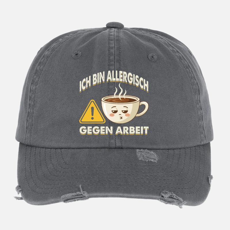 Allergisch Gegen Arbeit Kaffee Flexfit Vintage Destroyed Cap