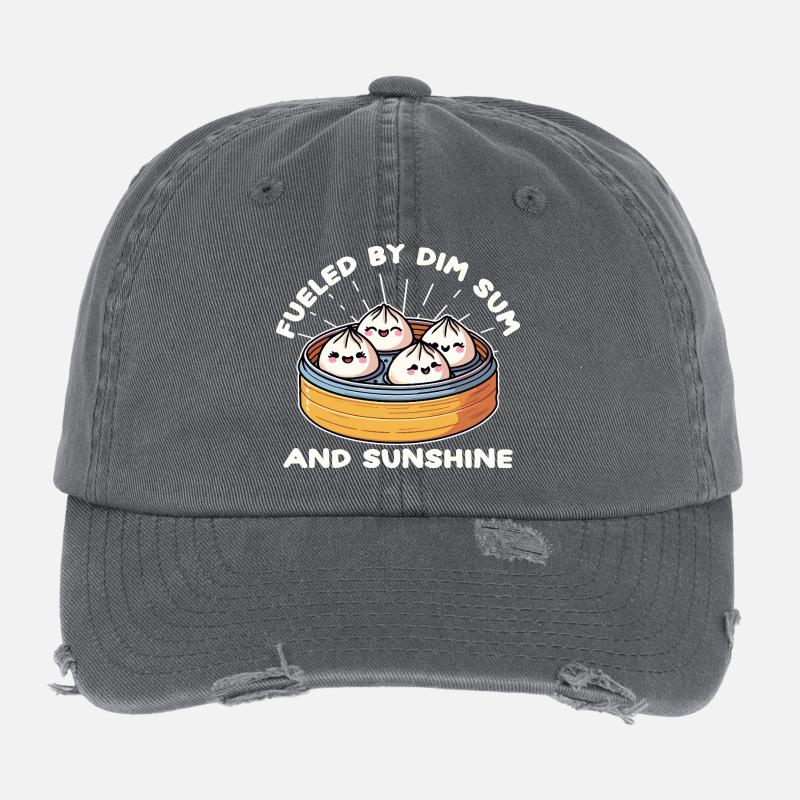 Dim Sum Fröhliche Sonne Flexfit Vintage Destroyed Cap