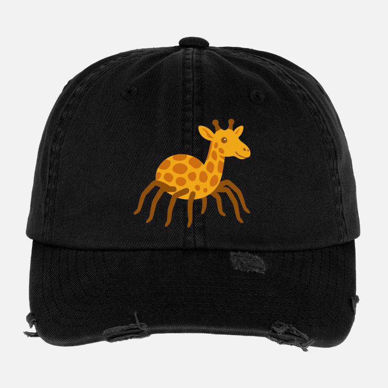 Girafe araignée toute mignonne Casquette vintage effet usé Flexfit