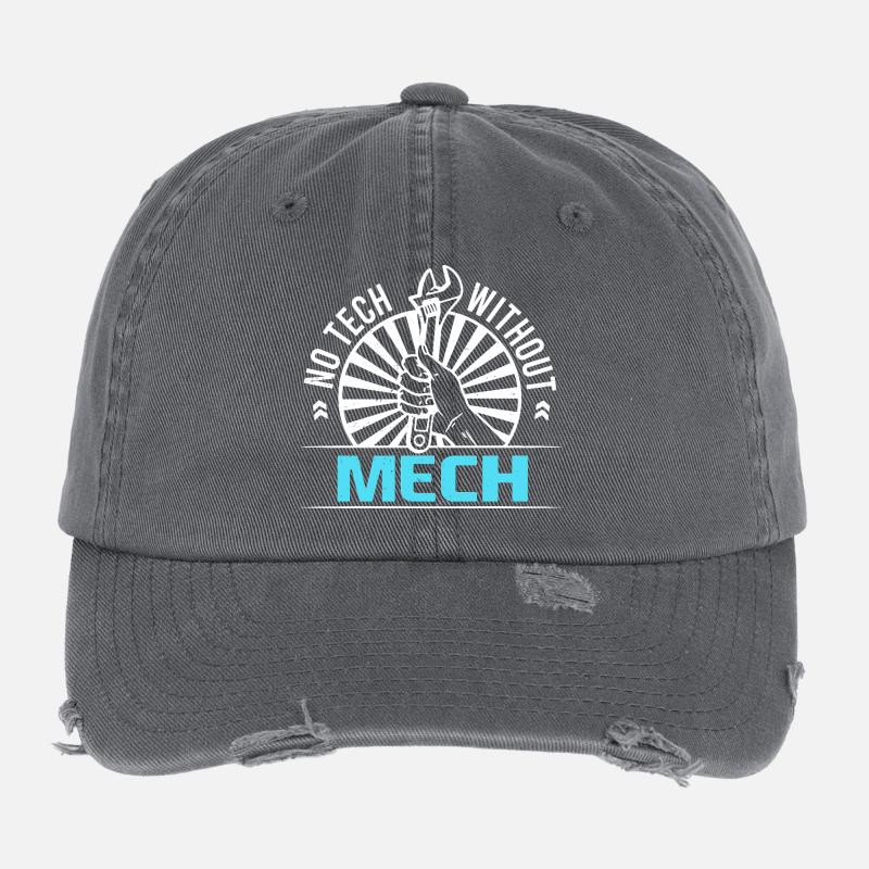 Mechanical Engineering Mechanical Engineer Flexfit Vintage Destroyed Cap