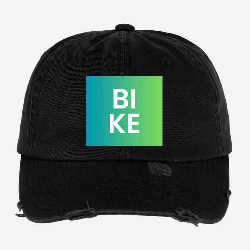 BIKE Gradient Typo Flexfit Vintage Destroyed Cap