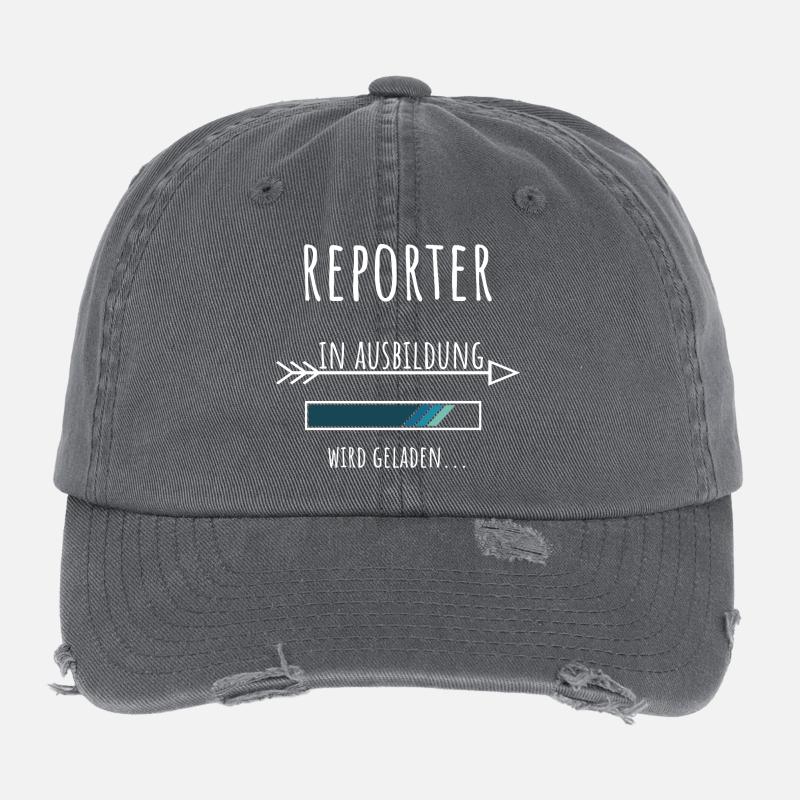Étudiant en journalisme Formation professionnelle Reporter Casquette vintage effet usé Flexfit
