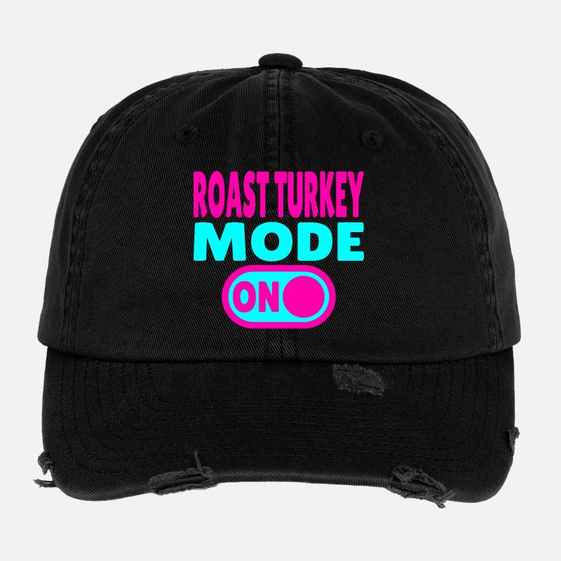 Roast Turkey Mode ON Flexfit Vintage Destroyed Cap