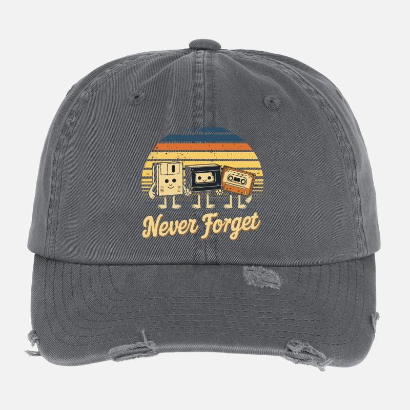 Never forget Flexfit Vintage Destroyed Cap