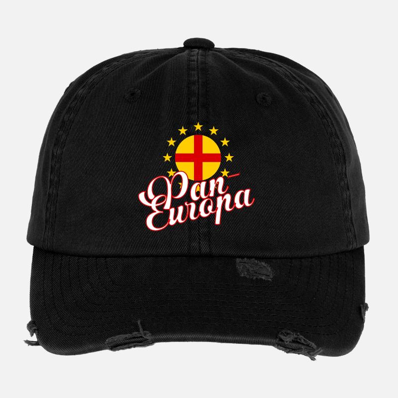 Pan-Europa Retro Script Flexfit Vintage Destroyed Cap