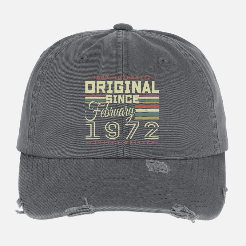 Awesome since February 1972 Flexfit Vintage Destroyed Cap