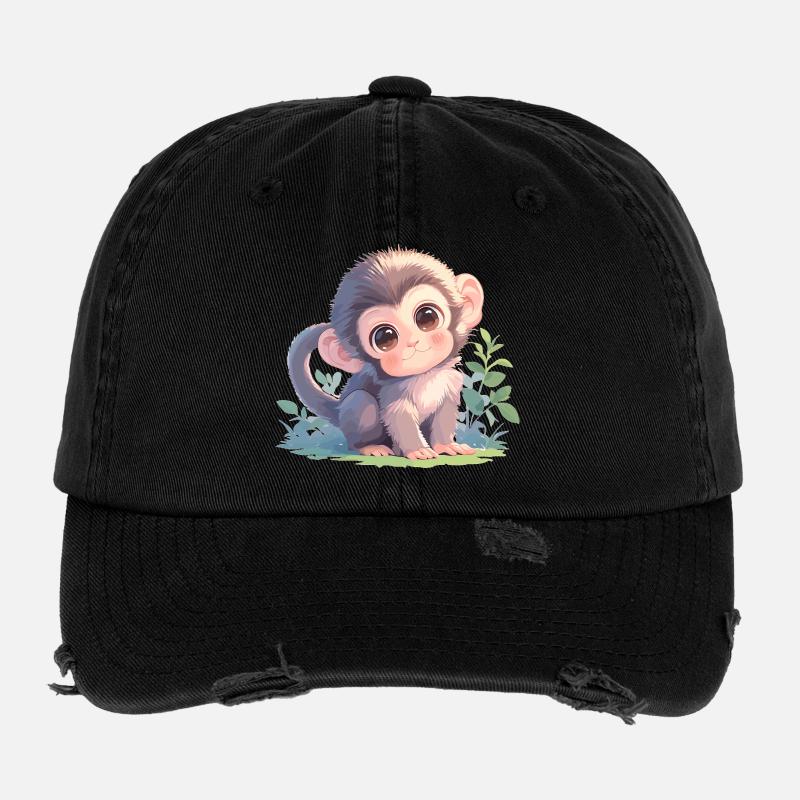 Macaque Macaque Flexfit Vintage Destroyed Cap