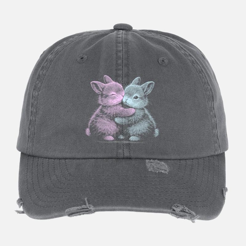 Lapin pygmée Casquette vintage effet usé Flexfit