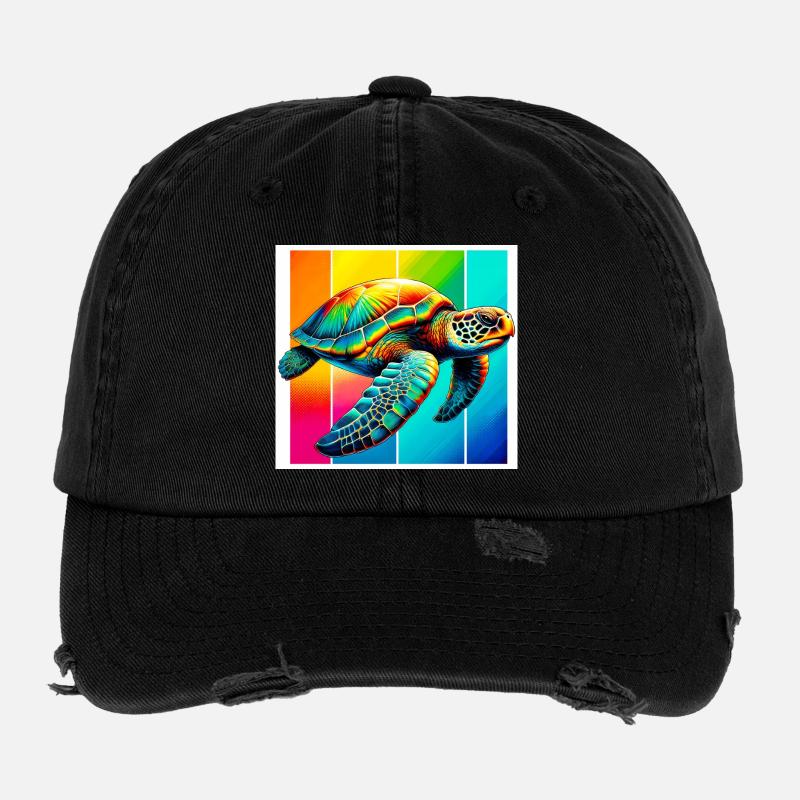Schildkröte Flexfit Vintage Destroyed Cap